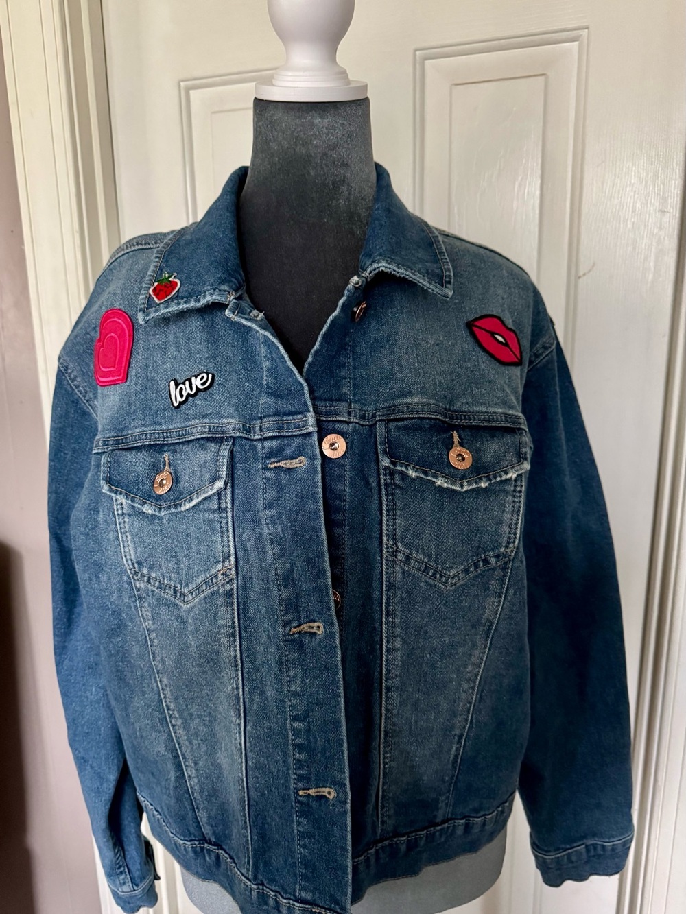 Denim Patchwork Jacket - Blue